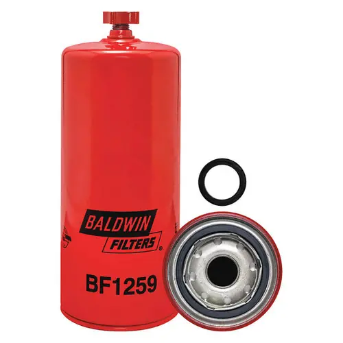 Baldwin Filters BF1259 Fuel/Water Separator Spin-on Filter w/Drain, 1 in. Thread., 10 Micron, Each