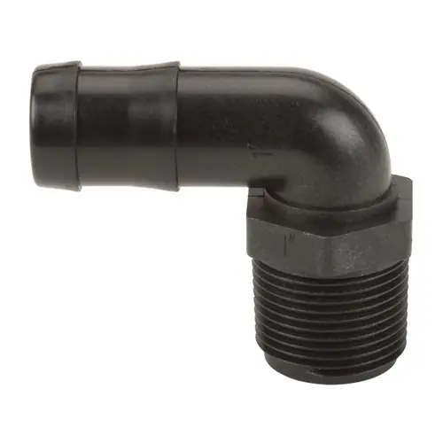 Banjo 1 in. Poly Male Thread x 3/4 in. 90° Hose Barb - Sch. 80