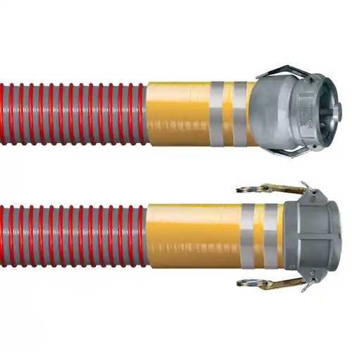 Texcel SPVC-VRH-4 4 in. Vapor Recovery Hose Assemblies w/ Part C Female Coupler x Dixon VR4040CS-AL Ends