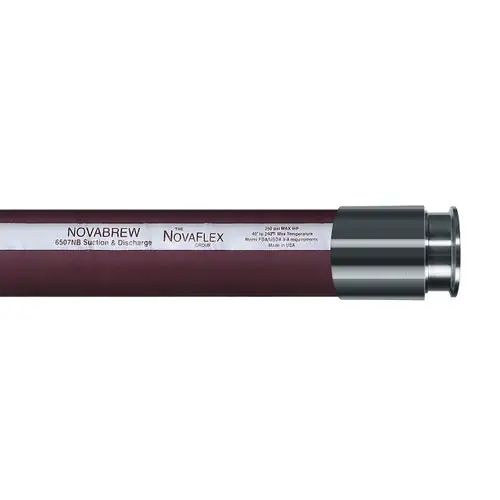 NovaFlex 6507NB 2 in. NovaBrew Food & Beverage Hose w/ 3A Tri-Clamp Ends