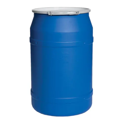 Justrite Eagle 1656MB 55 Gal. Lab Pack Open Head Drum, Metal Lever-Lock, Blue