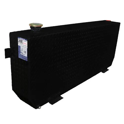 51 Gallon Aluminum Rectangle Fuel Transfer Tank - Black Powder Coated