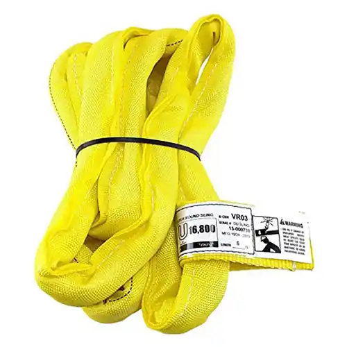 DD Sling VR3 Viking Seamed Yellow Endless 1 in. Dia. Roundsling