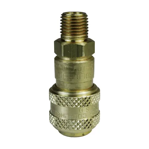 Dixon DF-Series Pneumatic Brass Automatic Male Threaded Coupler