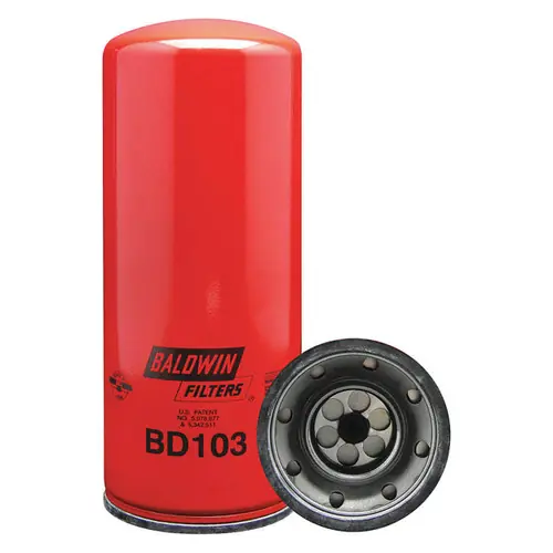 Baldwin Filters BD103 Spin-On Oil Filter, Dual-Flow Lube, 2 1/4 in. Thread, 9.8 Micron, Each