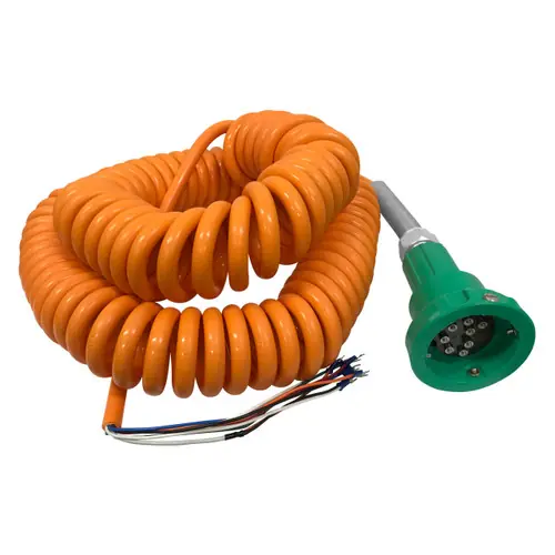 Civacon Green Thermistor Plug & Coiled Cord w/ 2 J-Slot Pins & 8 Contact Pins for Scully® Compatible System