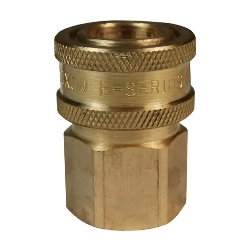 Dixon E-Series Hydraulic Brass Straight Through Interchange Female Coupler