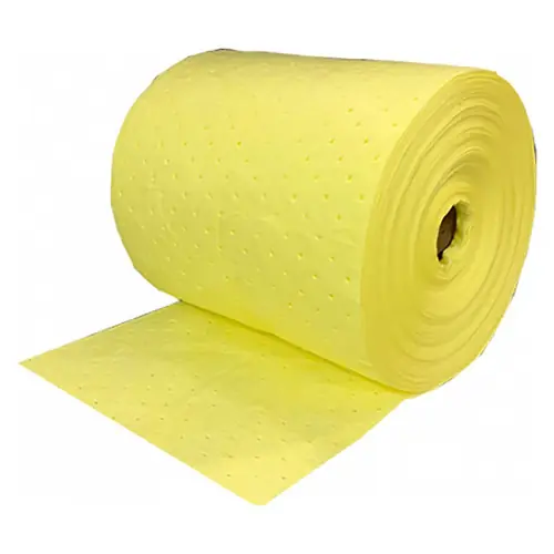 Essentials 15 in. x 150 ft. L HazMat Single-Ply Medium Weight Sorbent Roll, 2 Rolls
