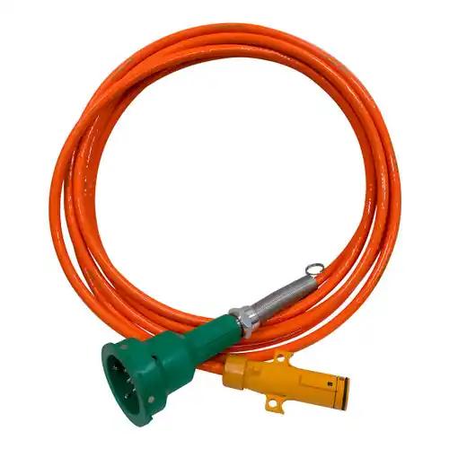 Scully Pull-Away Socket and Plug System For Green Thermistor System w/ 4-J Slot Pins, 10 Contact Pins & 30 ft. Straight Cord