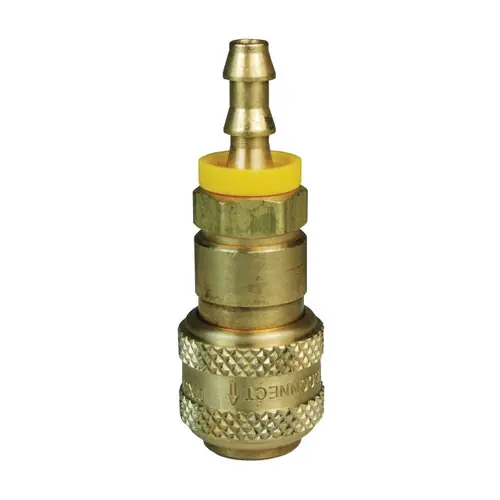 Dixon DF-Series Pneumatic Brass Automatic Push-Loc Hose Barb Coupler