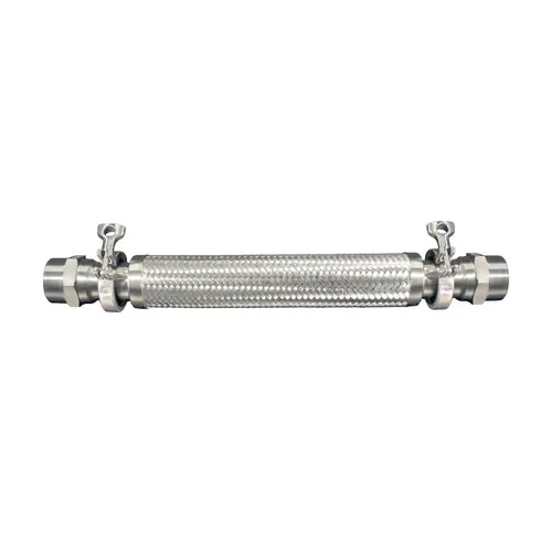 Hose Master FSQQ Series 2 in. QuickClamp x QuickClamp FireShield Flexible Metal Hose Connector, with Male Adaptor Kit