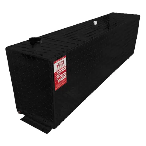 46 Gallon Aluminum Rectangle Auxiliary Tank - Diesel, Black Powder Coated