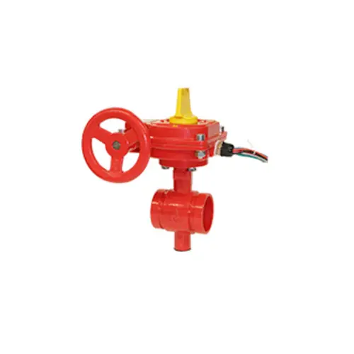 Titan Flow Control BF77UG-DEE 4 in. 300 WOG Ductile Iron Grooved End Butterfly Valve - UL/FM Approved (Fire Protection)