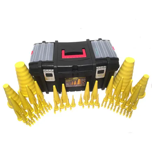 Yelloc Serviceline YCY-5511 Flexible Hydraulic Plugs Master Kit, .04 in. to 5 in., 12 Pieces/Box