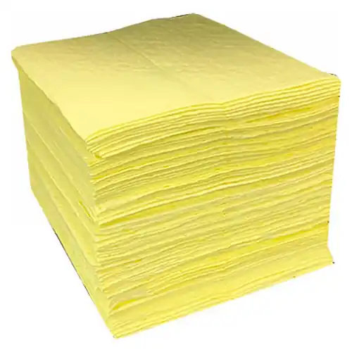 Essentials 15 in. x 18 in. Hazmat Single-Ply Heavyweight Sorbent Pads, 100 Count