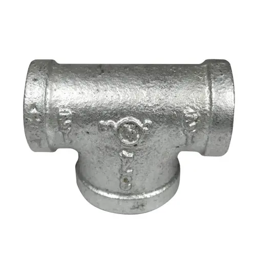 Service Metal Series SGBHT Class 150 Galvanized Malleable Iron 1-1/4 in. x 1-1/4 in. x 1-1/2 in. Bull Head Tee