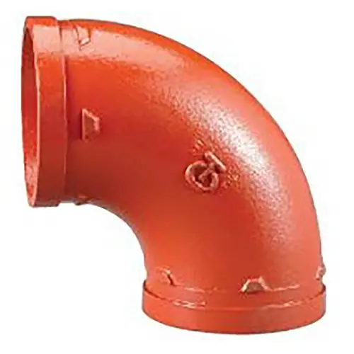 Shurjoint 7110 Grooved 90° Elbow Fitting, Ptd. Orange
