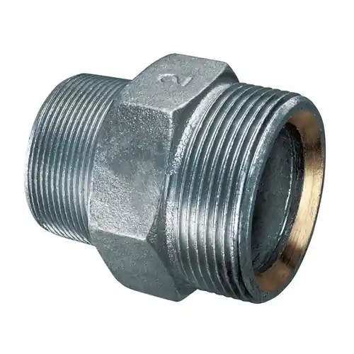 Kuriyama Cast Iron MNPT x MNPS Spud Ground Joint Coupling w/ Copper Seal
