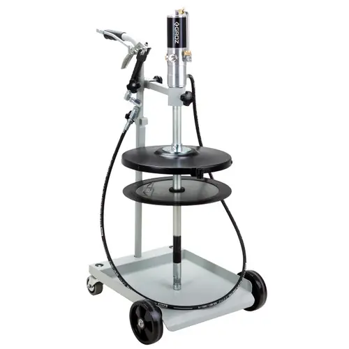 GROZ 50:1 Trolly Mounted Grease Pump Kit - For 120 lb. Drum