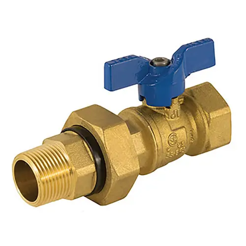 Jomar Valve T-204DU Series Male x Female Dielectric Union End Gas Ball Valve, 600 PSI, Lifetime Warranty