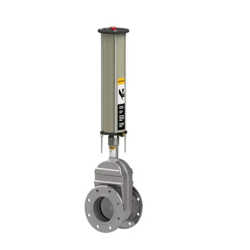 Betts TTMA Flange Stainless Steel Pneumatic Operated Sliding Valve w/ 316 SS Stem & Gates