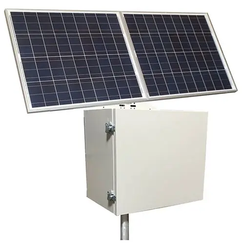 Tycon Systems® RemotePro® 170W Solar, 12/24V 200Ah Batt, 20 A MPPT Controller Remote Power Solar System, Steel Enclosure