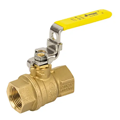 Jomar Valve T-100NE-LH Series FNPT Brass Ball Valves w/SS Latch Lock Handle, Full Port, Lifetime Warranty