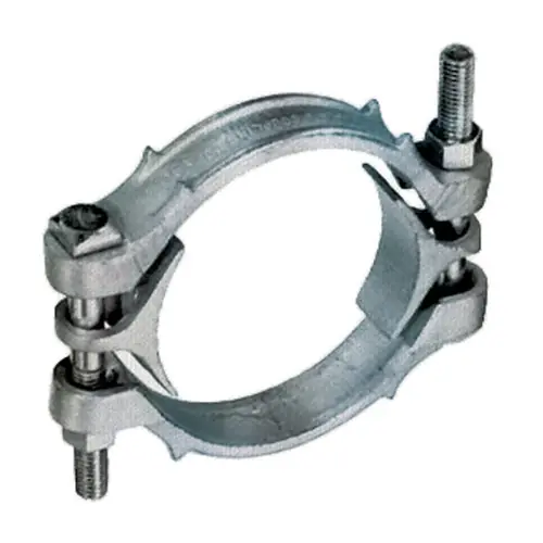 Kuriyama Zinc Plated Ductile Iron Double Bolt Hose Clamp, 7 11/16 - 8 3/16 in.