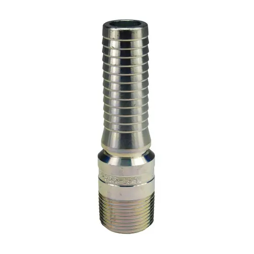 Dixon Stainless Steel King Crimp Style King Combination Nipple - NPT Threaded End