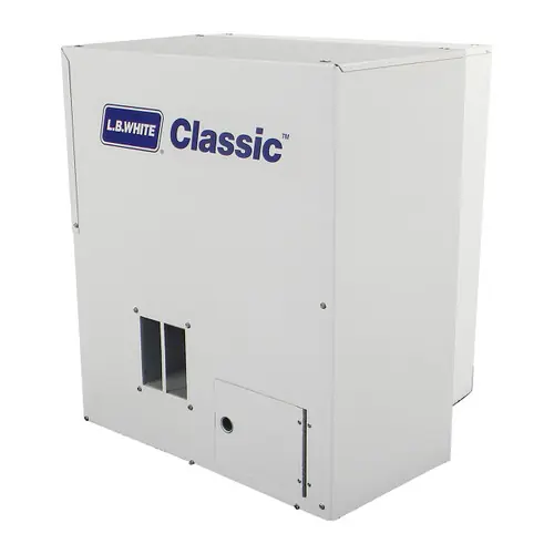 L.B. White Classic Forced Air Heater w/Pilot Ignition & Thermostat, 60K BTU, Natural Gas, 1-Stage (AG Use Only)