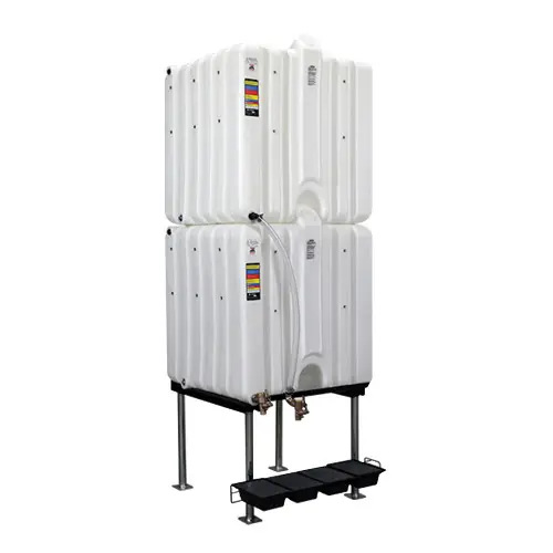 Rhino Tuff Tanks RTT-6880-NV 180/180 Gallon Gravity Feed Polyethylene Tank Package