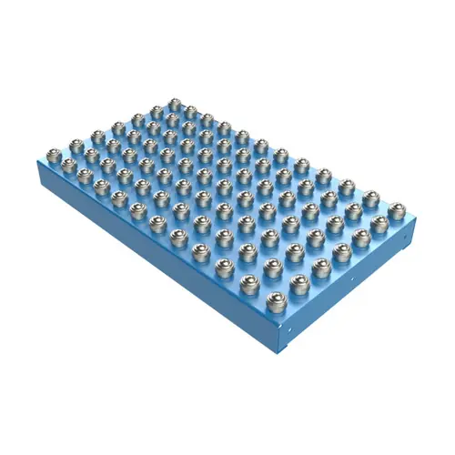 LEWCO BPB Series Deep Plate Style Steel Ball Transfer Table, Straight Ball Pattern, 3 ft. Length x 4 ft. Width, 4 in. Ball Centers