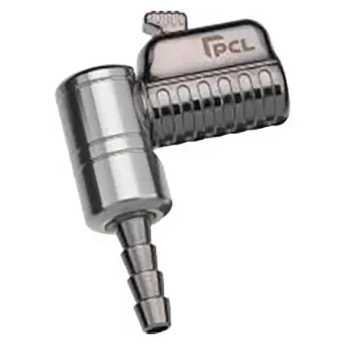 PCL CH4K01 Angled Single Clip-On Chuck Connector, 5/16 in. Hose Barb