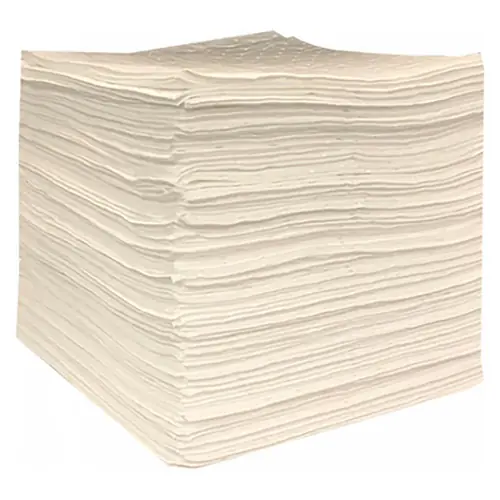 Essentials 15 in. x 18 in. Oil Only Three-Ply SMS Heavyweight Sorbent Pads, 100 CT