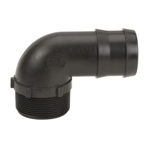 Banjo 2 in. Poly Male Thread x 2 in. 90° Hose Barb - Sch. 80