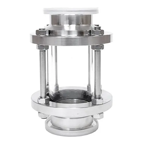 JME SS54ILSG Series 316 SS In-Line Clamp Sight Glass, Pyrex Glass