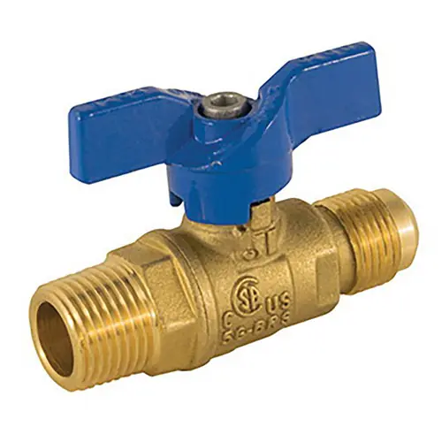 Jomar Valve T-204 Series MNPT x Flare Ball Valves w/T-Handle, 600 PSI, Lifetime Warranty