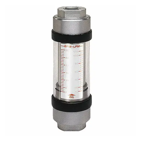 Badger Meter Hedland Variable Area High Temperature Oil Flow Meter, Aluminum, 3/4 in. Female FNPT