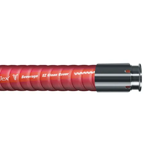 Continental ContiTech ExtremeFlex 1 in. EZ Clean Cover Beverage Hose w/ Tri-Clamp Ends