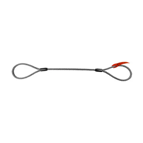 Lift-All Permaloc™ 3/8 in. Domestic Steel Wire Rope Sling, Eye & Eye (E/E), 6X19 IWRC