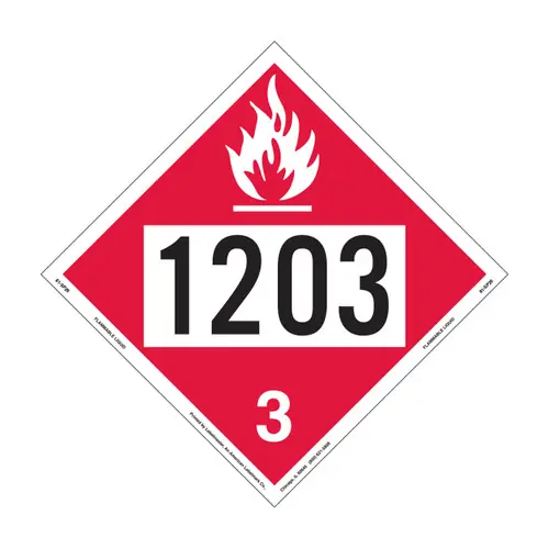 Labelmaster 1203 Flammable Aluminum Placard