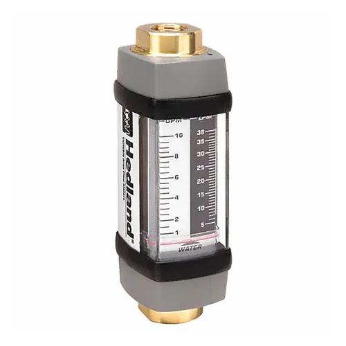 Badger Meter Hedland Variable Area Water Based Fluids Flow Meter, 1 in. Female NPTF Brass Fitting