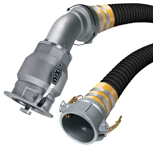 Kanaflex ST 120 VP 4 in. Vapor Recovery Hose Assemblies w/ Part C Female Coupler x 45° Swivel Dixon VR4040CS-ALS45 Ends