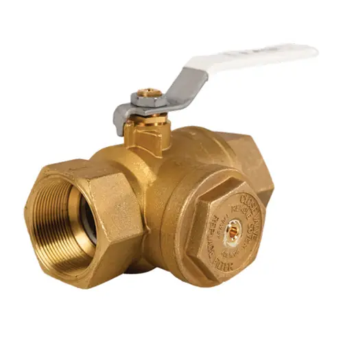 Jomar Valve T-100FBG Filterball® FNPT Brass Ball Valve w/Integrated Stainer, Full Port, Lifetime Warranty