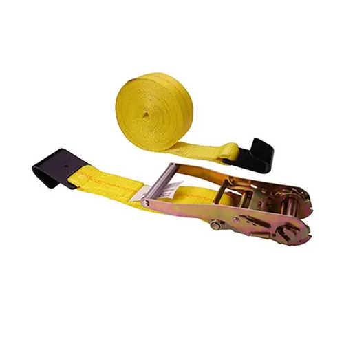 DD Sling 2 in. W x 27 ft. Long Wide Handle Ratchet Strap w/ Flat Hooks