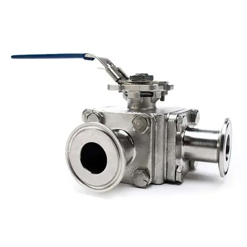 JME SSEBVC3L Series 316 SS 3 Way L Port Cavity Filled Ball Valve