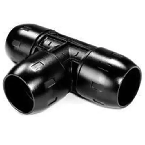 FastPipe® 3 in. Tee Fitting for Aluminum Pipe, Black