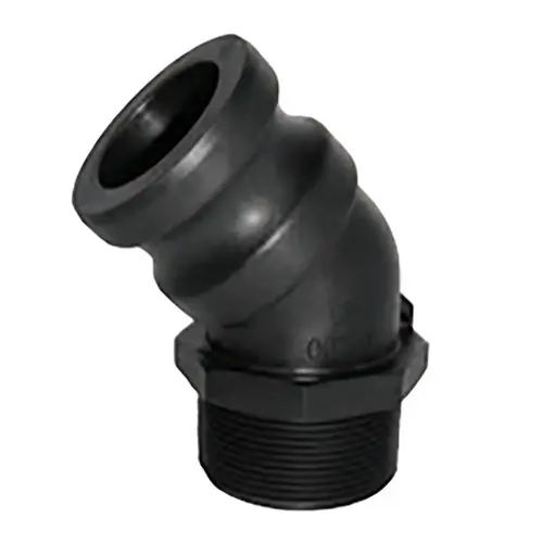 TerreMax F Series 45° Polypropylene Camlock Coupling, 2 in. Male Adapter x 2 in. Male NPT