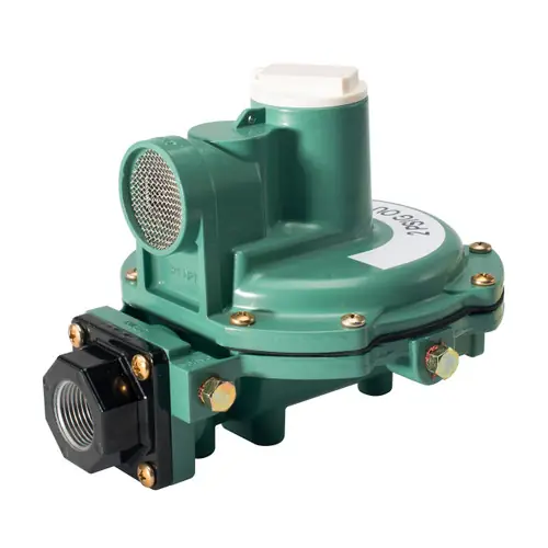 Emerson Fisher Type R622E 1/2 in. FNPT Aluminum Two PSI Regulator w/ 1 - 2.2 PSIG Spring, 1.46M BTU/HR