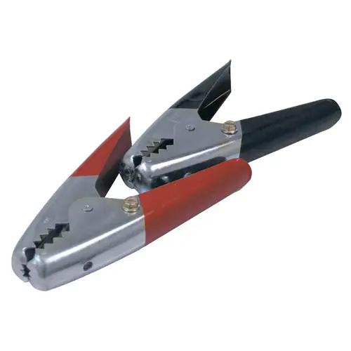 Anchor Brand Battery 1 1/2 in. Jaw Clamps, Vinyl-Insulated, 1-3/0 AXG, 600 A, Black/Red